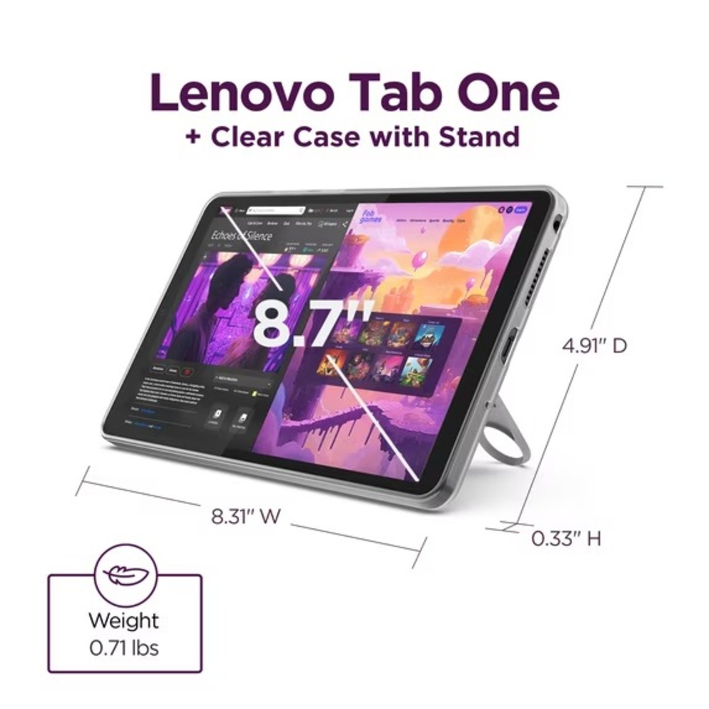🔥Lenovo Tab One - MediaTek Helio G85- 4GB RAM / 64 GB Storage / 8.7" /Luna Grey